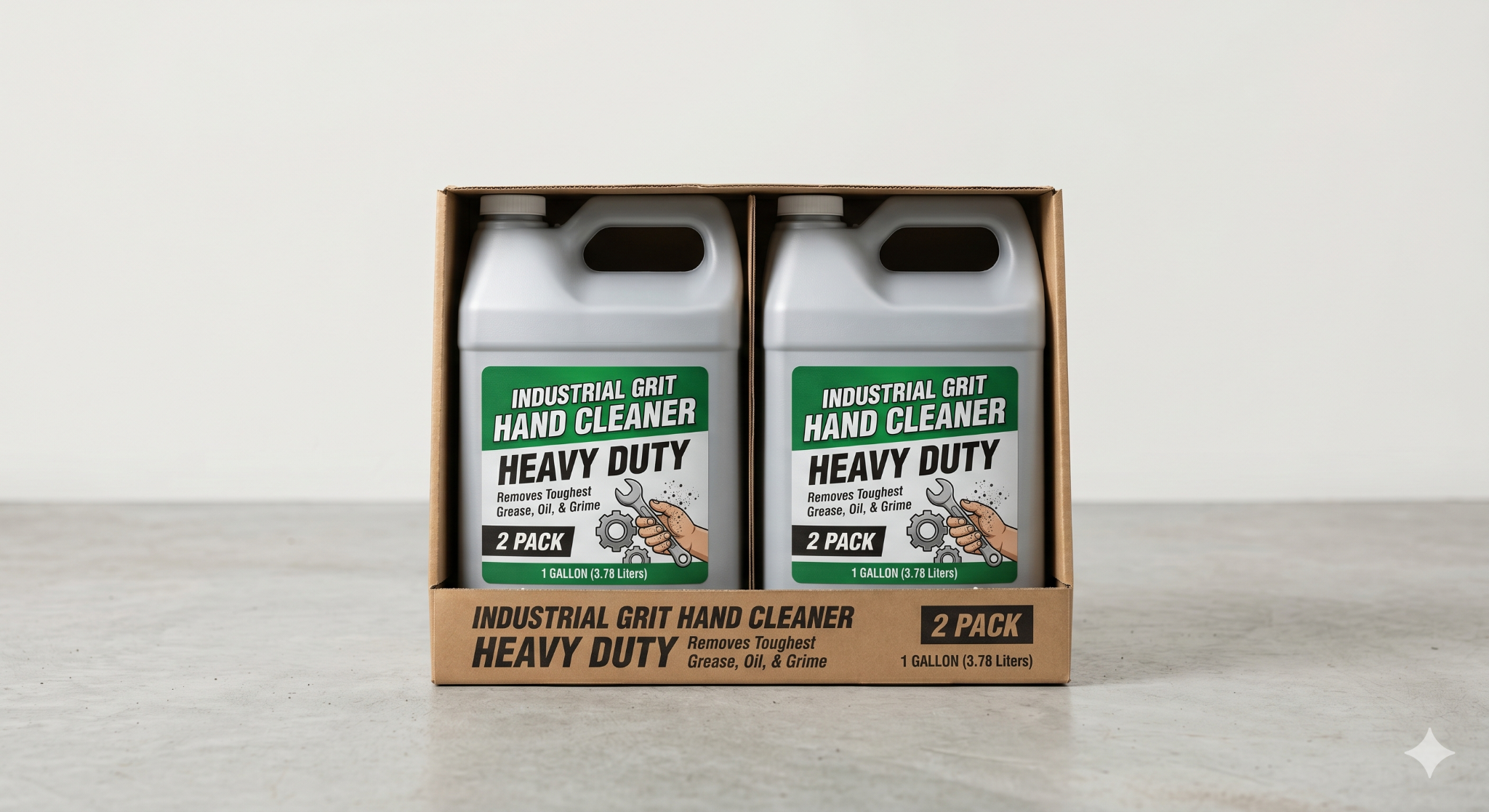 2 pack heavy duty hand cleaner with grit